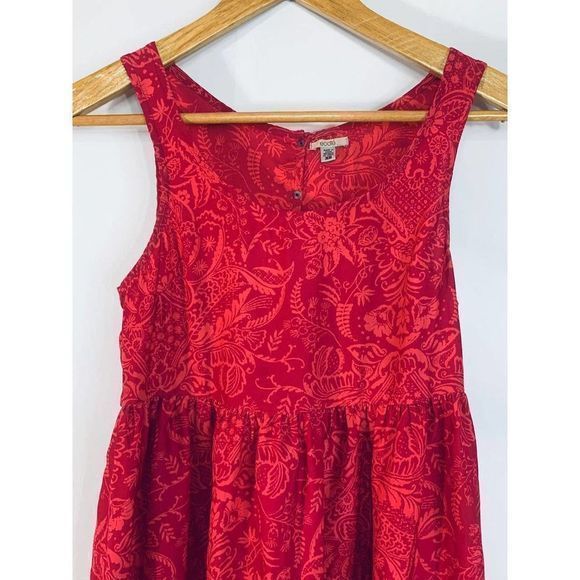Ecote Women's Red Floral Fit & Flare Dress Size XS - Picture 3 of 6